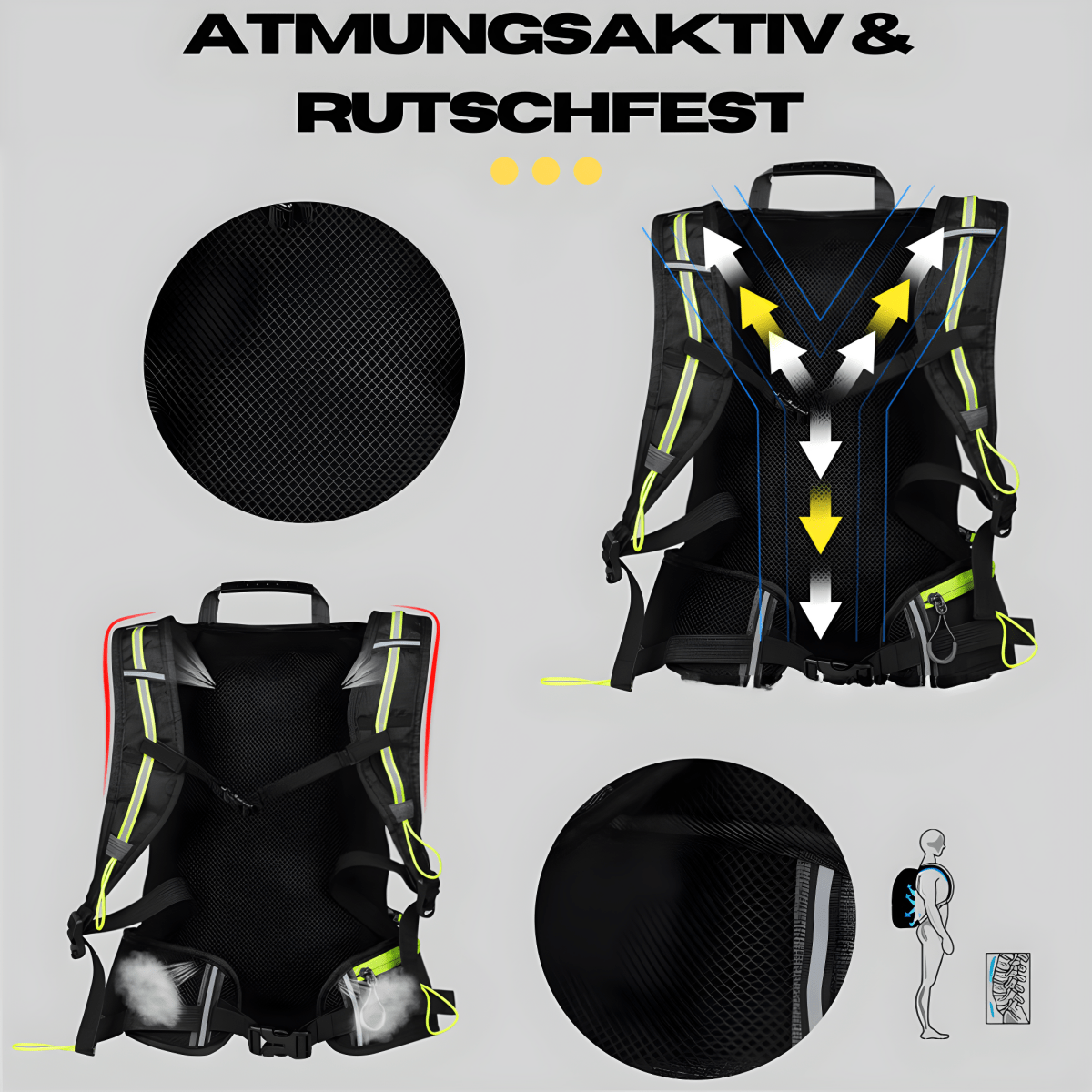LoungeYard | Multifunctional Hydration Backpack with 10 L Volume & Hydration System — product view 6