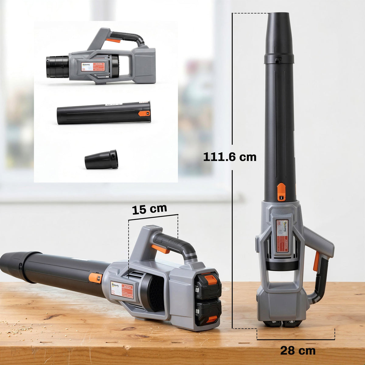36V Cordless Leaf Blower with 2 Batteries and Charger — product view 5