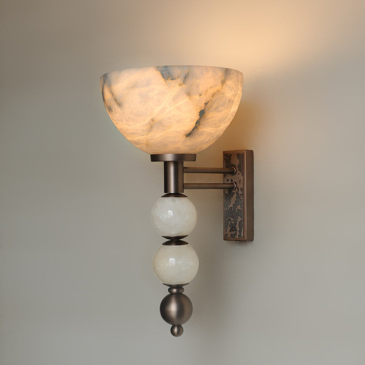 Halden Alabaster Bowl Wall Sconce — product view 7