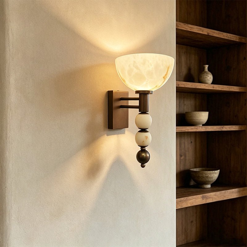 Halden Alabaster Bowl Wall Sconce — product view 2