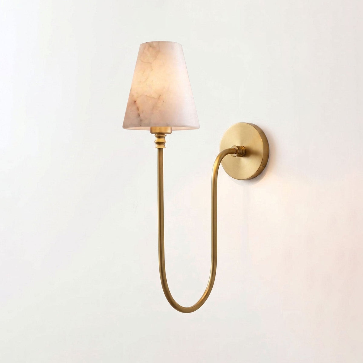Harlow Alabaster Cone Sconce — product view 7