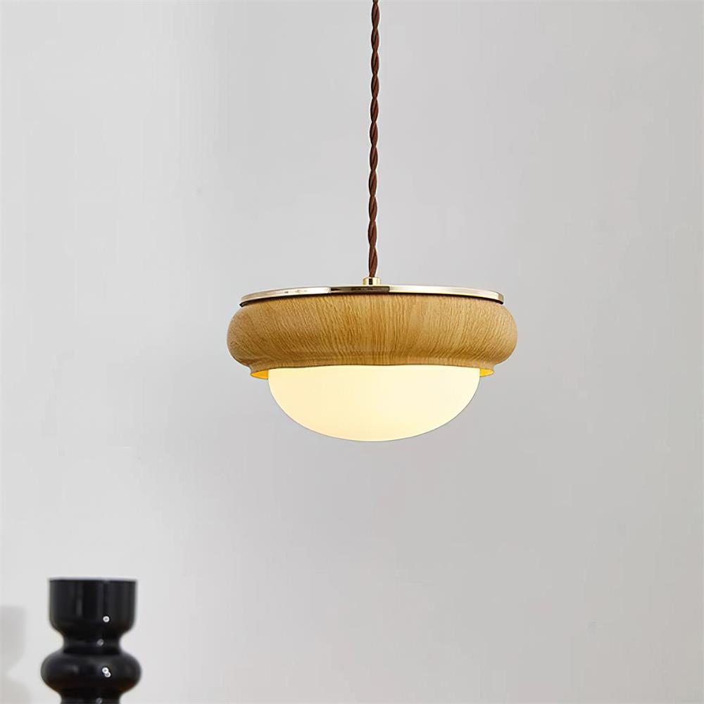 Quillon Wood Ring Pendant Lamp — product view 6
