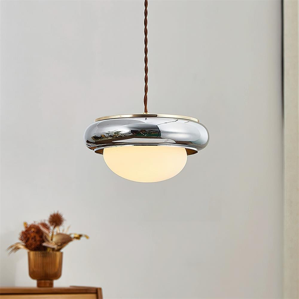 Quillon Wood Ring Pendant Lamp — product view 1