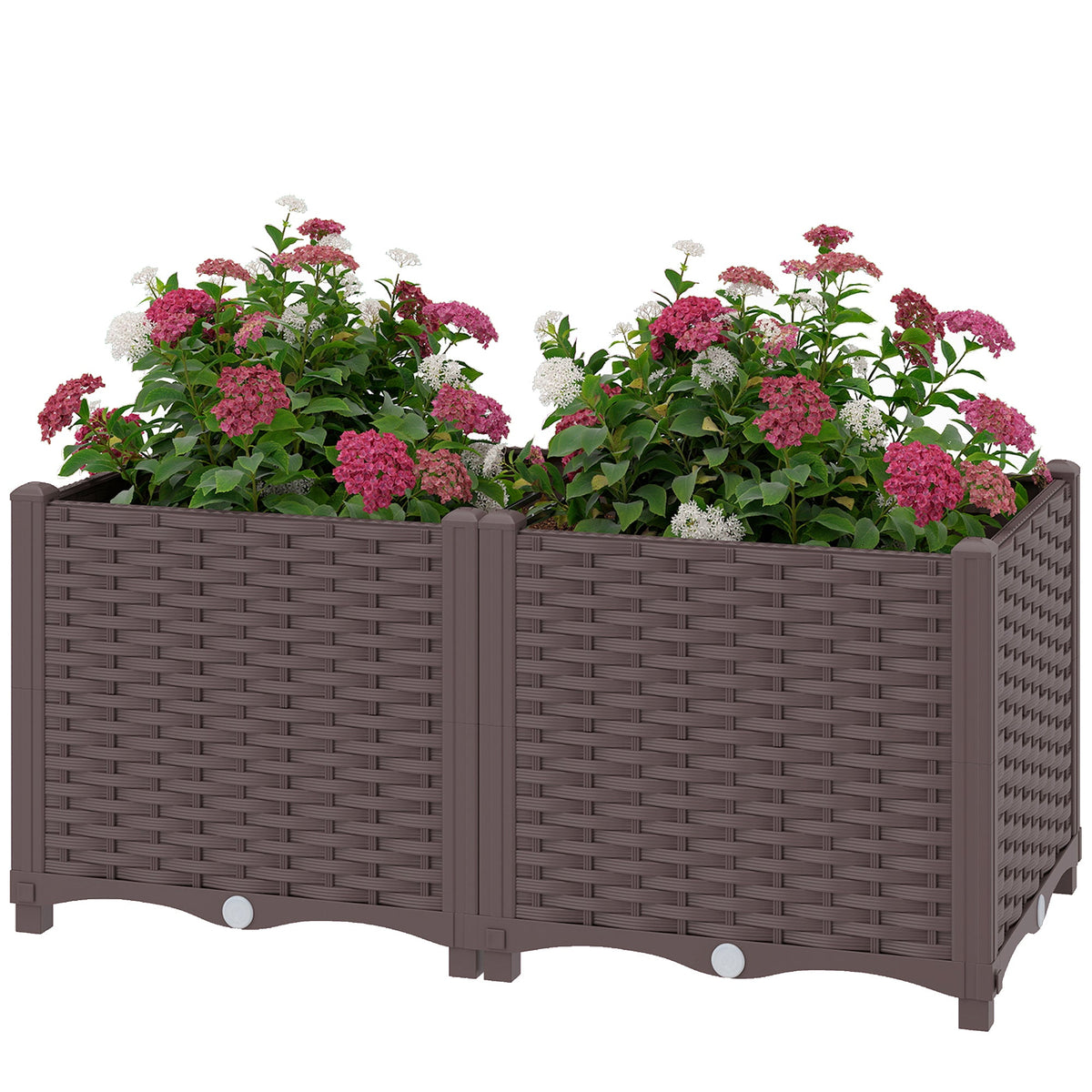 Self Watering Plastic Raised Garden Bed with Legs, 80 x 40 x 37 cm — product view 2