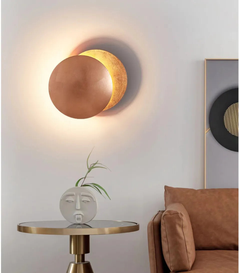Arisha Modern Minimalist Moon Eclipse Round Wall Light — product view 6