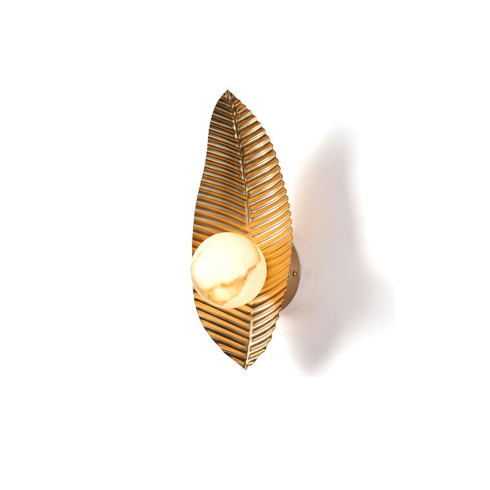 Isolina Leaf Alabaster Wall Sconce — product view 1