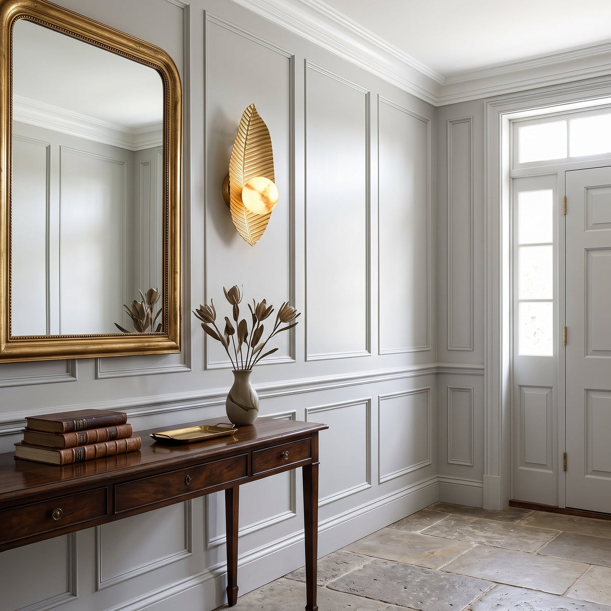 Isolina Leaf Alabaster Wall Sconce — product view 6