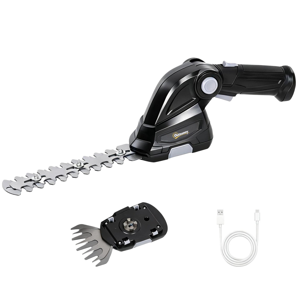 2-in-1 Cordless Hedge Trimmer & Grass Shear with 2 Batteries — product view 1