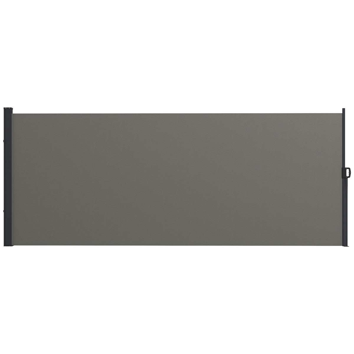 400 x 160 cm Retractable Side Awning Privacy Screen, Dark Grey — product view 1