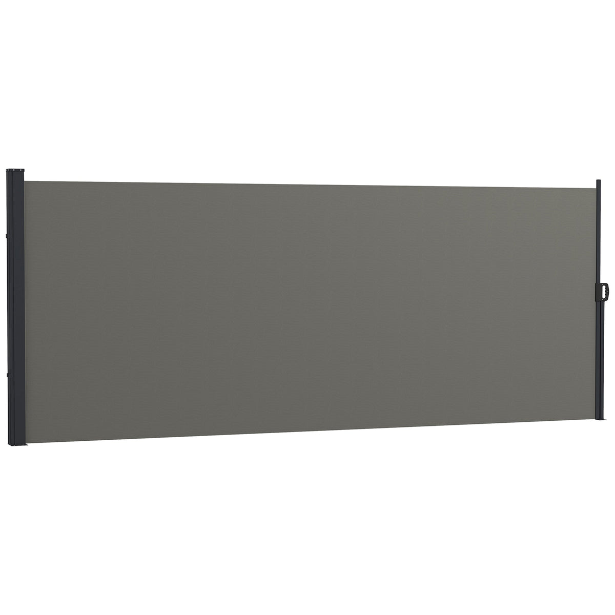 400 x 160 cm Retractable Side Awning Privacy Screen, Dark Grey — product view 2