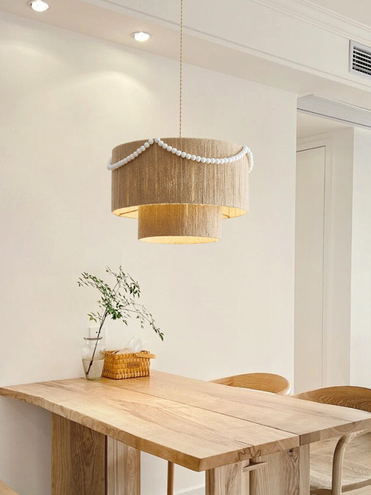 Juniper Tiered Rope Pendant Lamp — product view 5