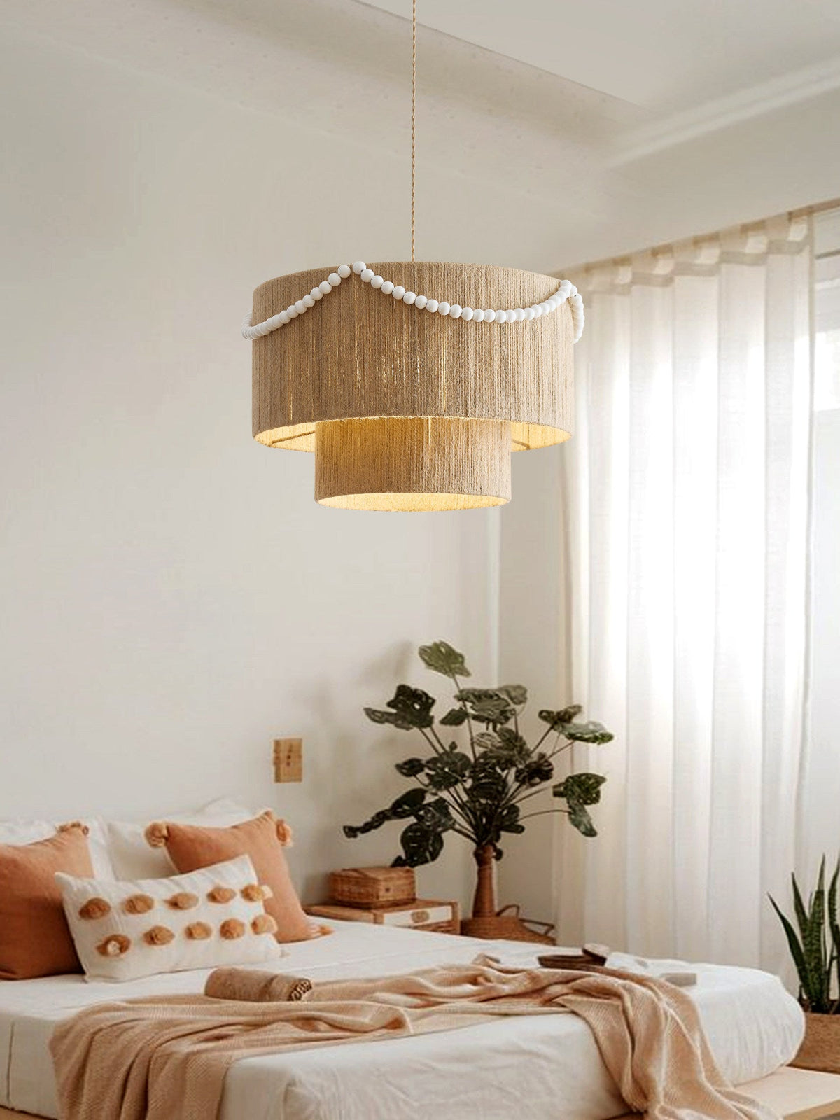 Juniper Tiered Rope Pendant Lamp — product view 7