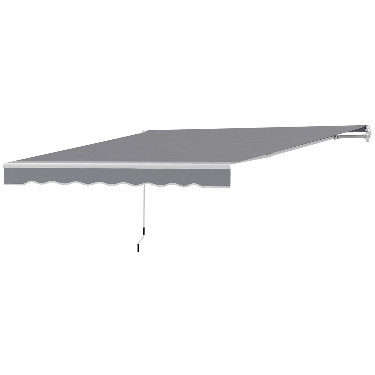 2.5 x 2m Retractable Awning with Aluminium Frame & Crank, Dark Grey — product view 2