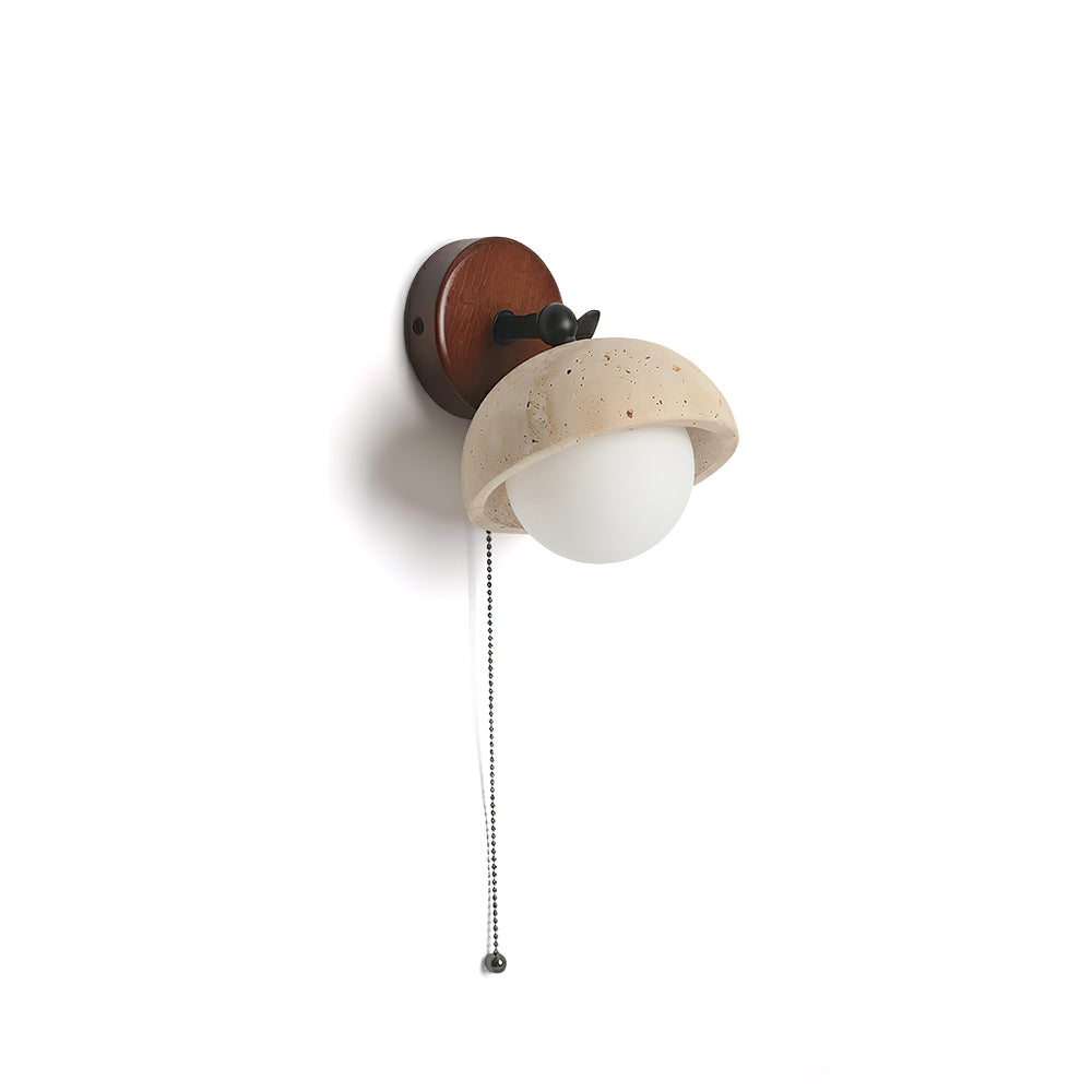 Kenton Articulated Travertine Wall Sconce — product view 1