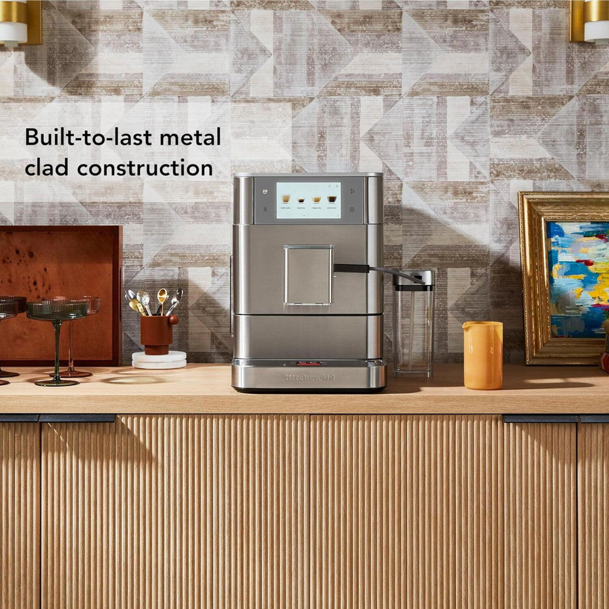 Fully Automatic Espresso Machine with Built-In Grinder and Auto Milk Frother — product view 5