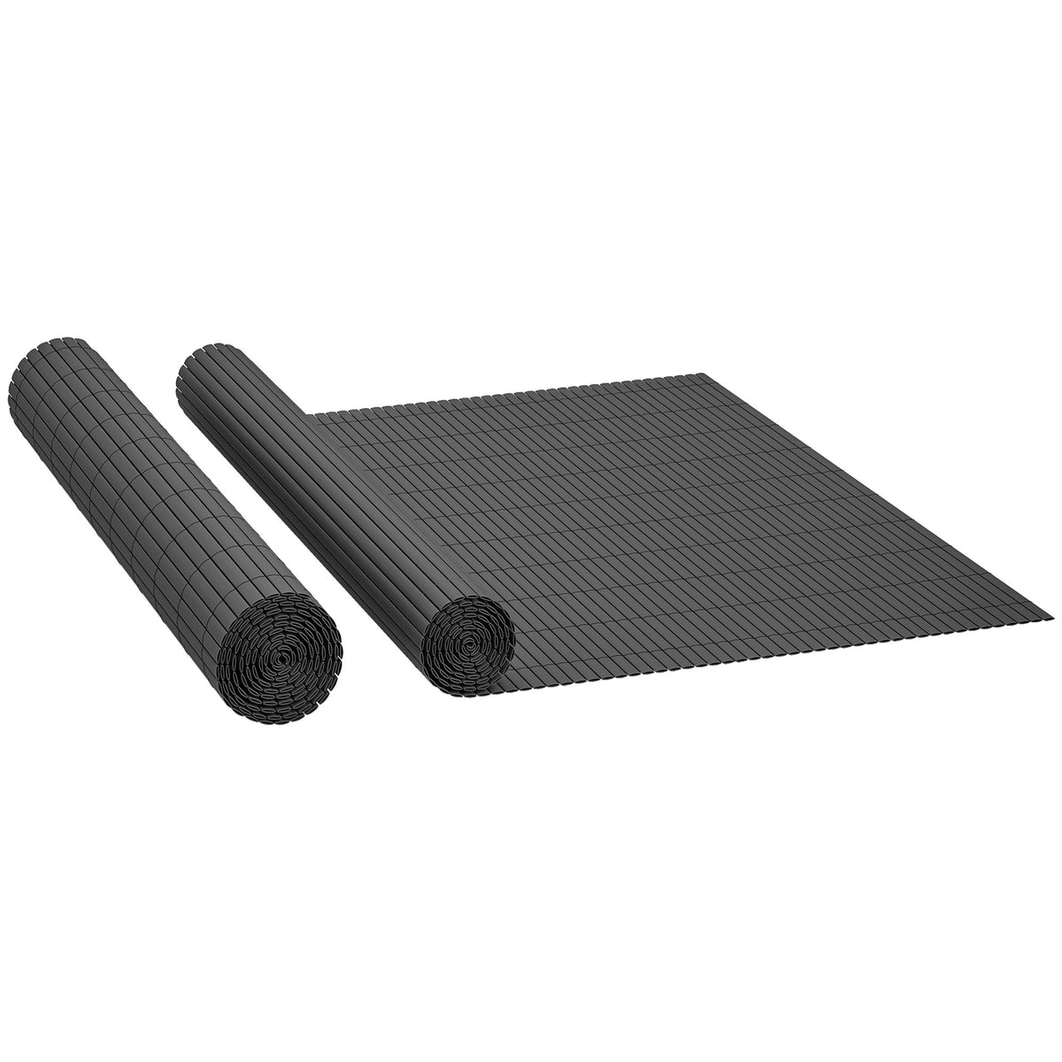 2pcs Plastic Privacy Screening Fence, 1 m x 3 m, Dark Grey — product view 1