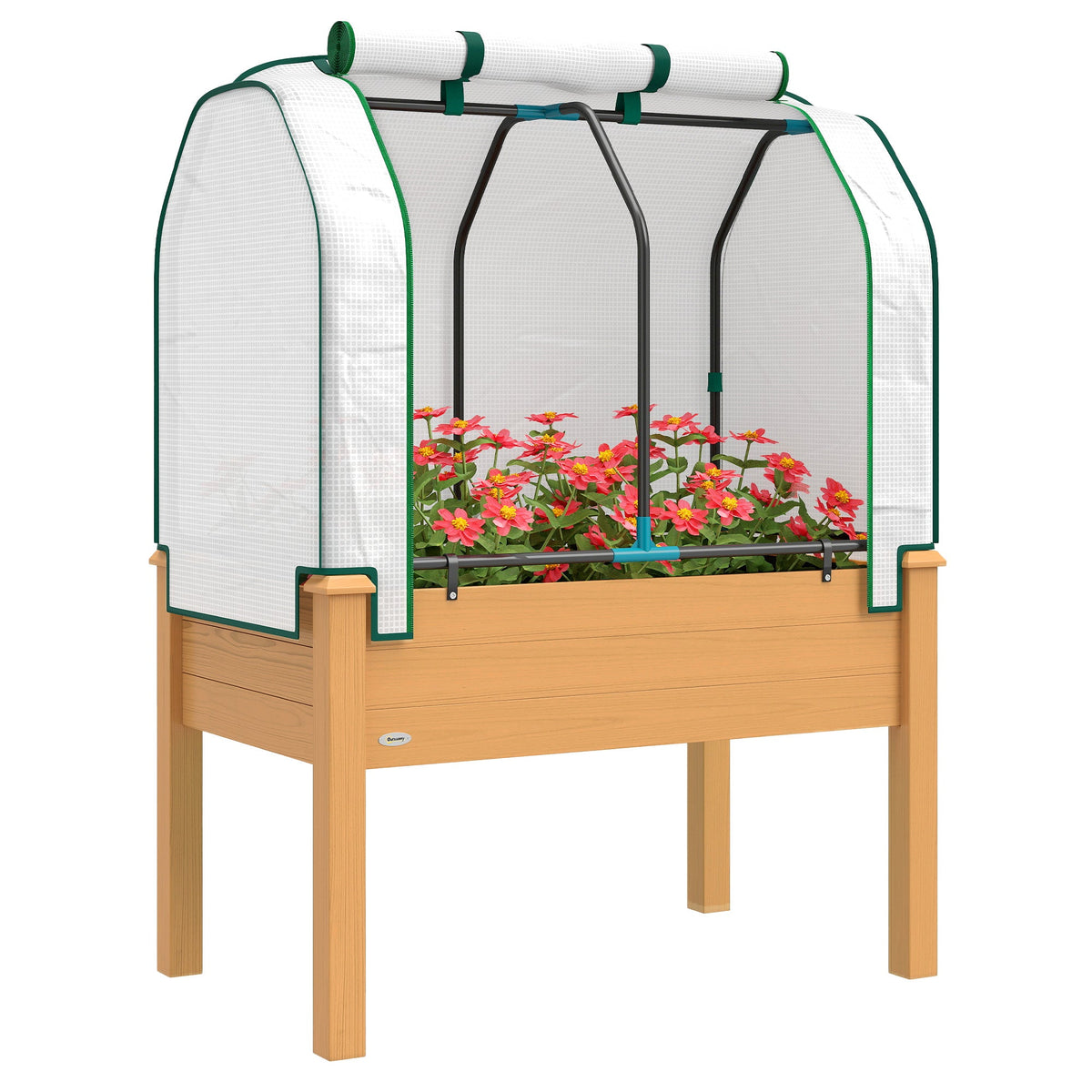 35" x 22" x 47" Raised Garden Bed with PE Cover, Sand — product view 1