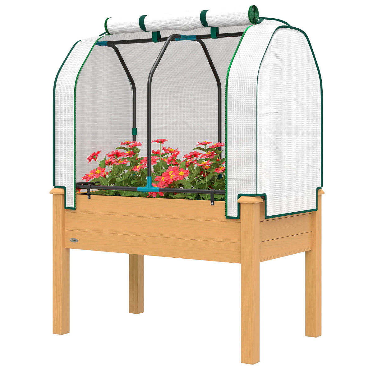 35" x 22" x 47" Raised Garden Bed with PE Cover, Sand — product view 2