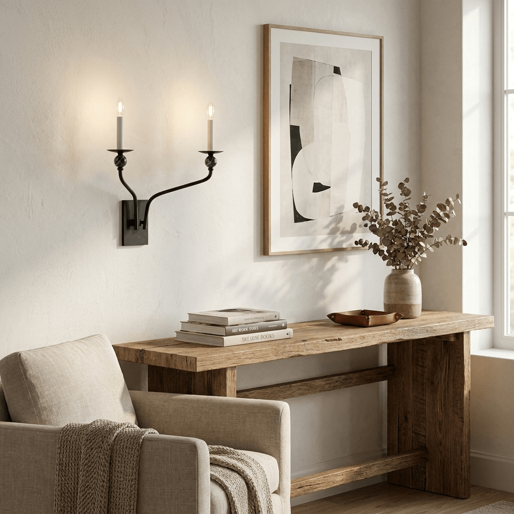 Laurel Branching Brass Sconce — product view 3