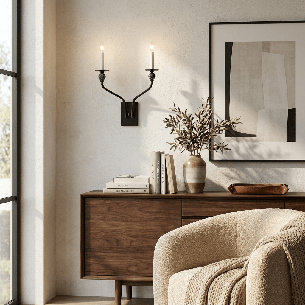 Laurel Branching Brass Sconce — product view 4