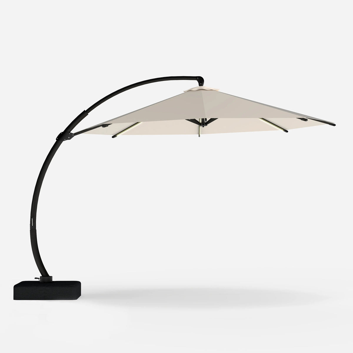 Lighted Cantilever Umbrella with Base — product view 1