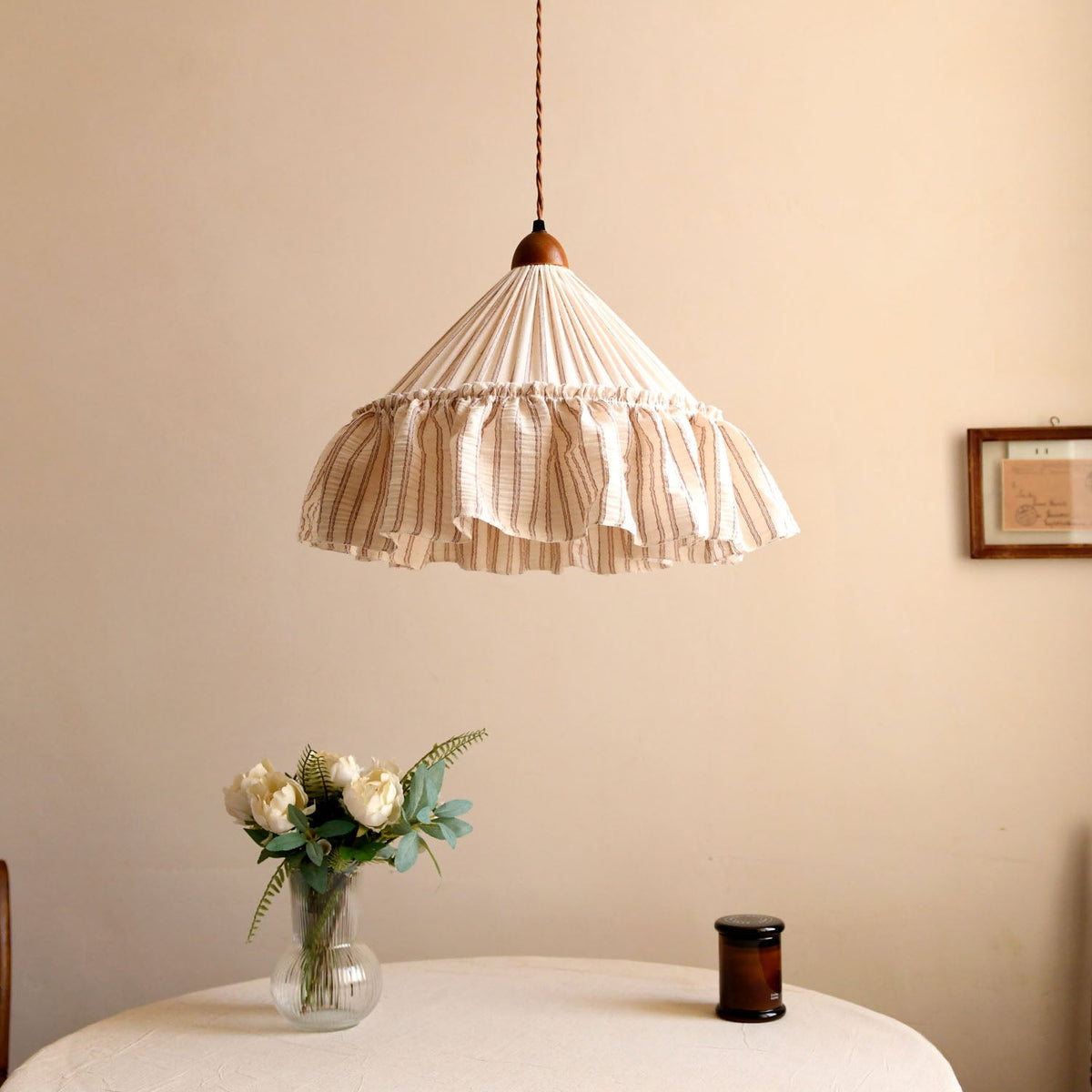 Linden Ruffled Stripe Pendant Light — product view 2