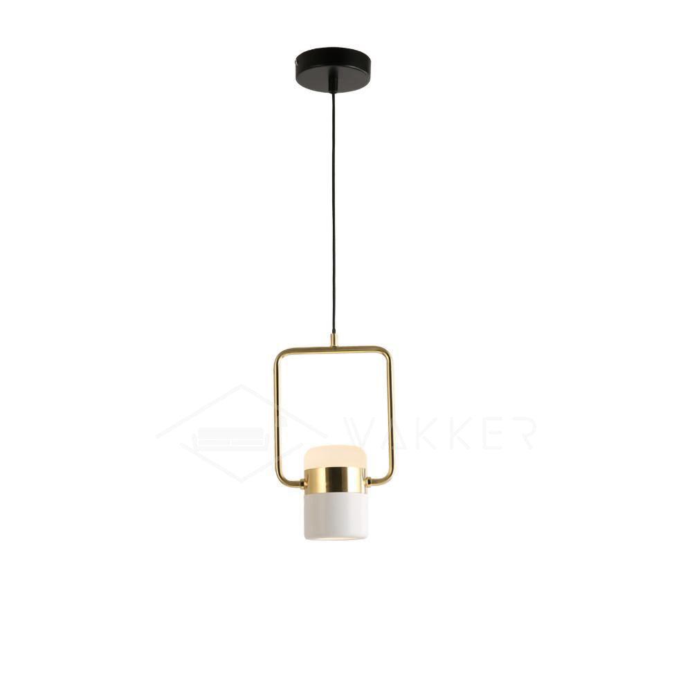 Adjustable Glass Pendant Light Art Deco Frosted Steel Dining Room Bedroom — Gold Rose Gold 4 to 7 Inch — product view 3