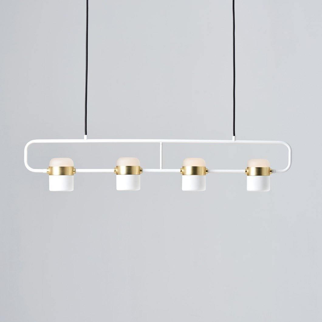 Adjustable Glass Pendant Light Art Deco Frosted Steel Dining Room Bedroom — Gold Rose Gold 4 to 7 Inch — product view 7