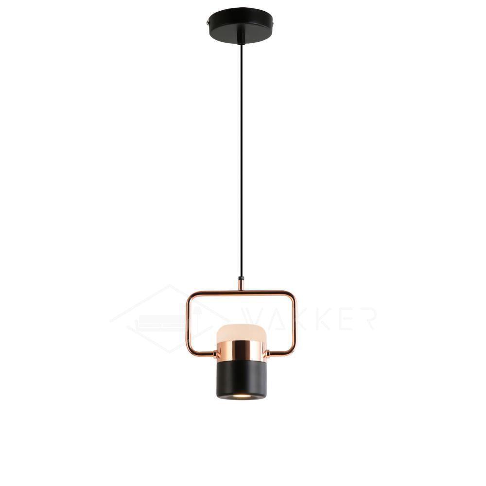Adjustable Glass Pendant Light Art Deco Frosted Steel Dining Room Bedroom — Gold Rose Gold 4 to 7 Inch — product view 2