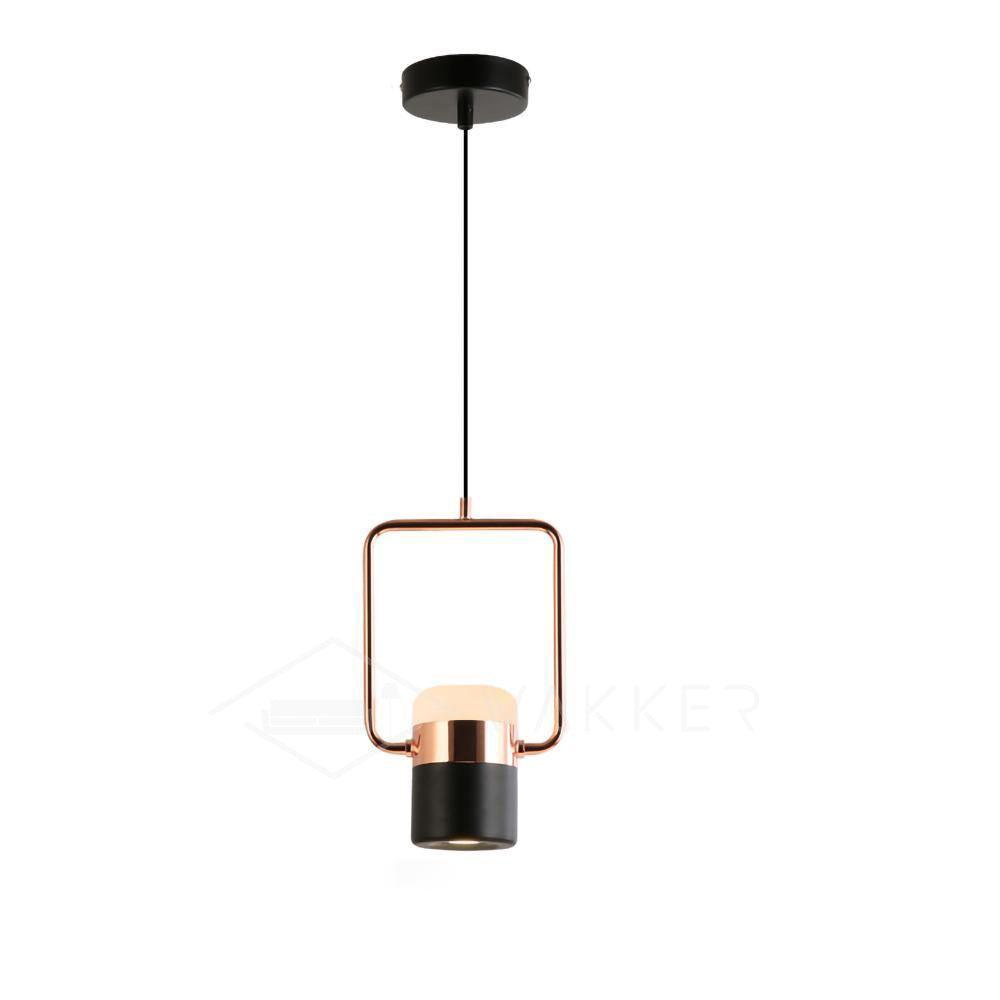 Adjustable Glass Pendant Light Art Deco Frosted Steel Dining Room Bedroom — Gold Rose Gold 4 to 7 Inch — product view 4