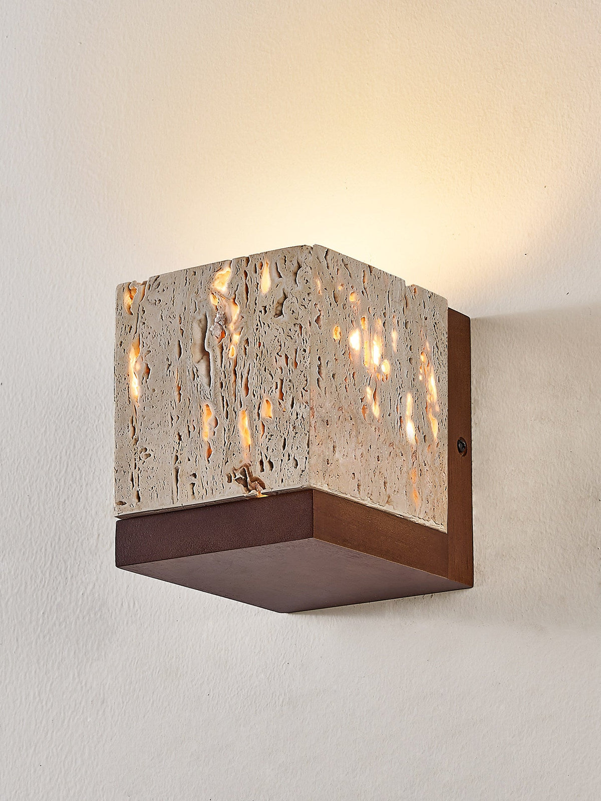 Lucent Travertine Wall Sconce — product view 4