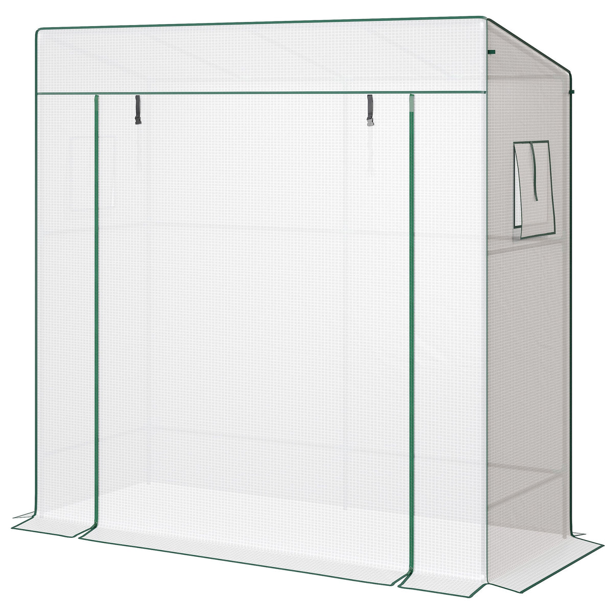 77.2" x 30.3" x 77.6" Lean-to Tomato Greenhouse, White — product view 2