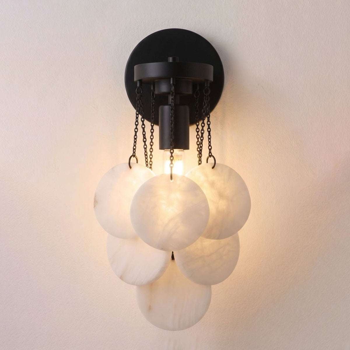 Magnolia Alabaster Disc Sconce — product view 6