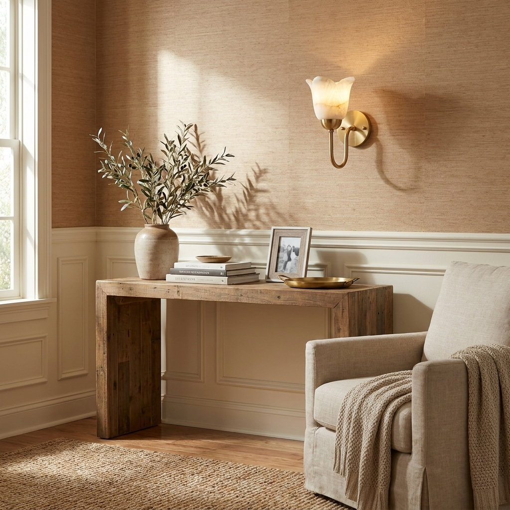 Magnolia Alabaster Wall Sconce — product view 4