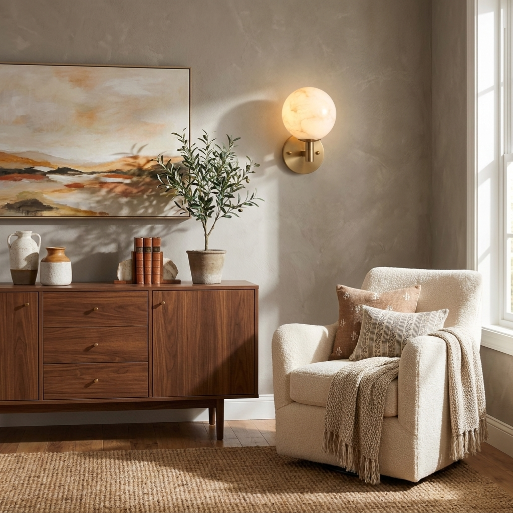 Marbella Alabaster Wall Sconce — product view 5