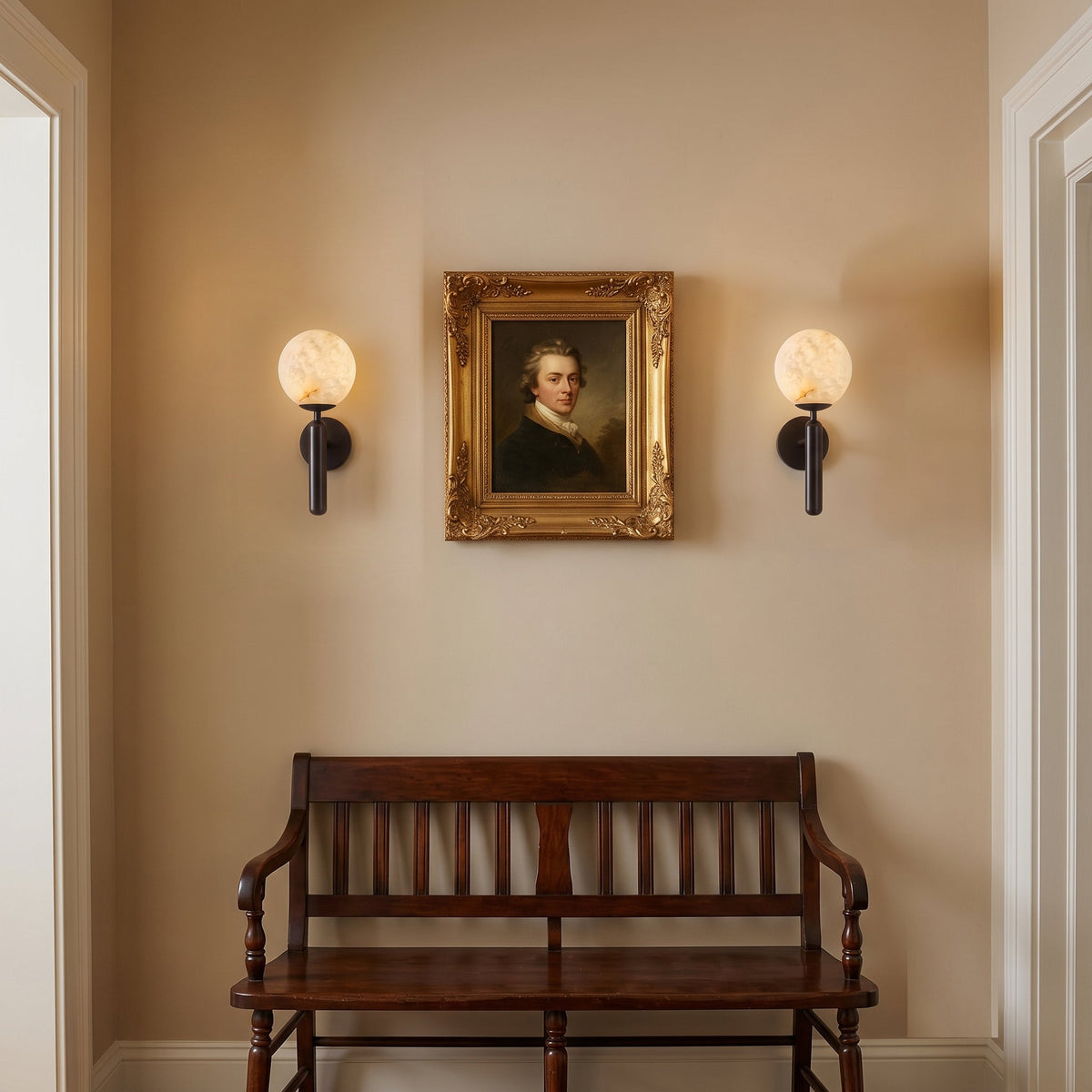 Mian Alabaster Wall Sconce — product view 2