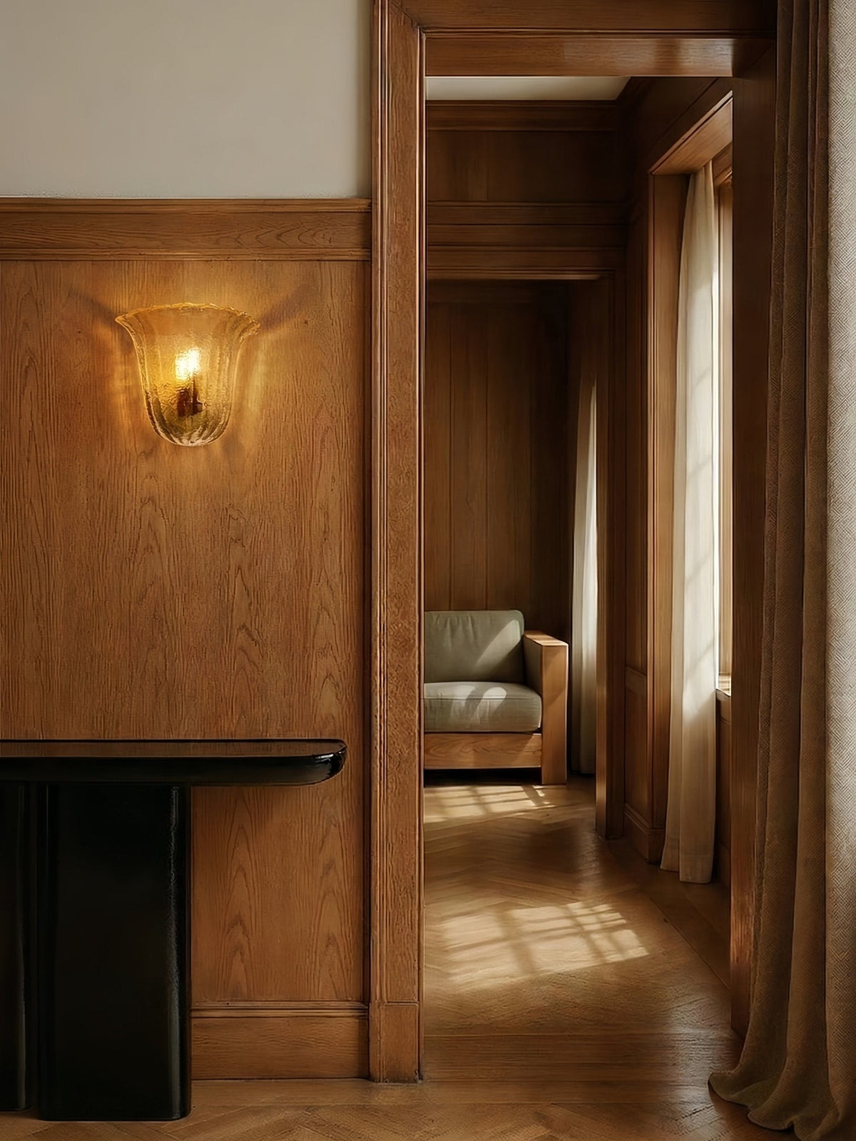 Marigold Fluted Glass Wall Sconce — product view 7