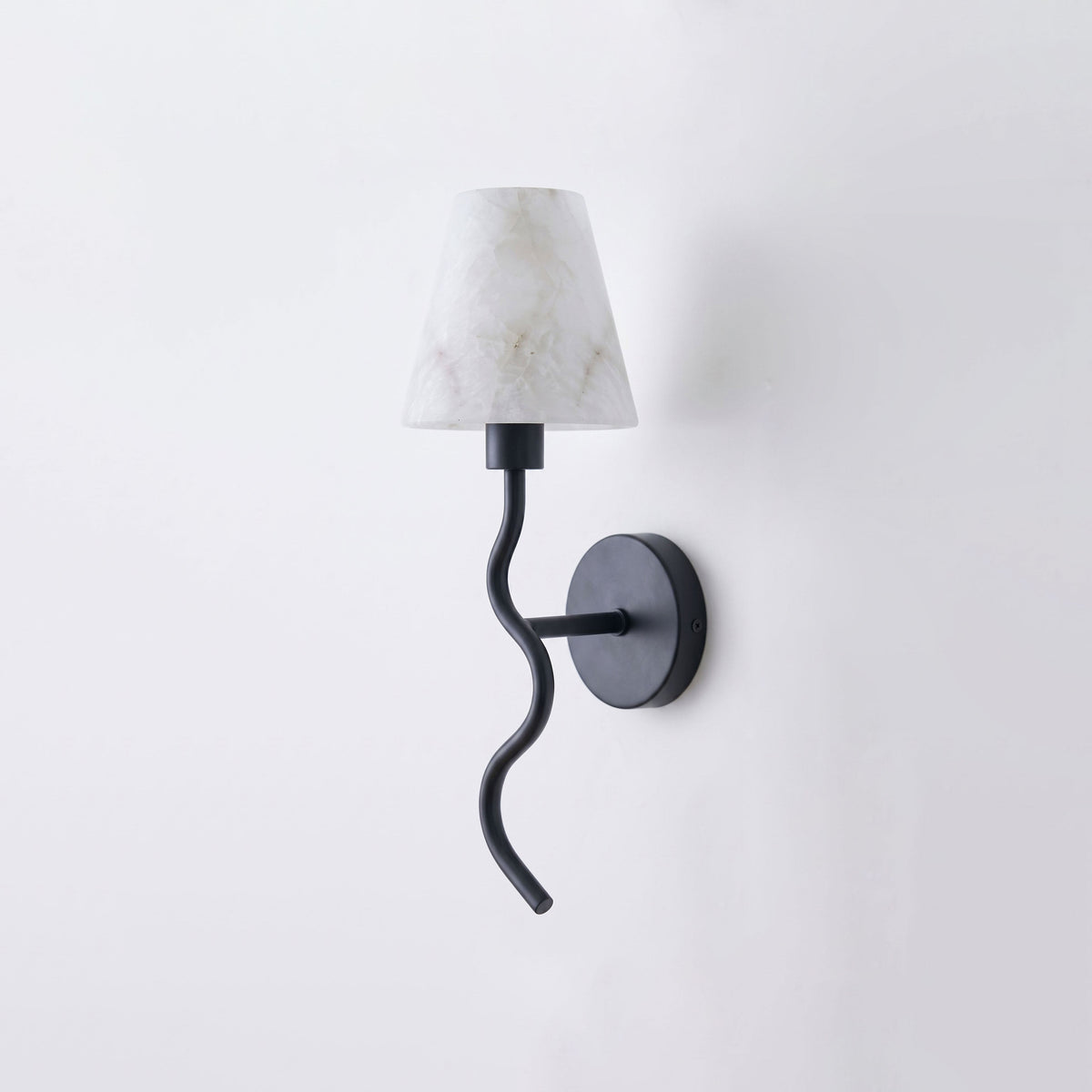 Meander Alabaster Cone Sconce — product view 6