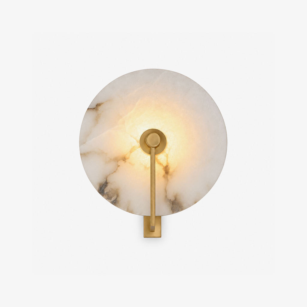 Medallion Alabaster Wall Sconce — product view 1