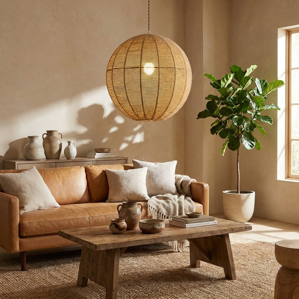 Meridian Rope Pendant Lamp — product view 3