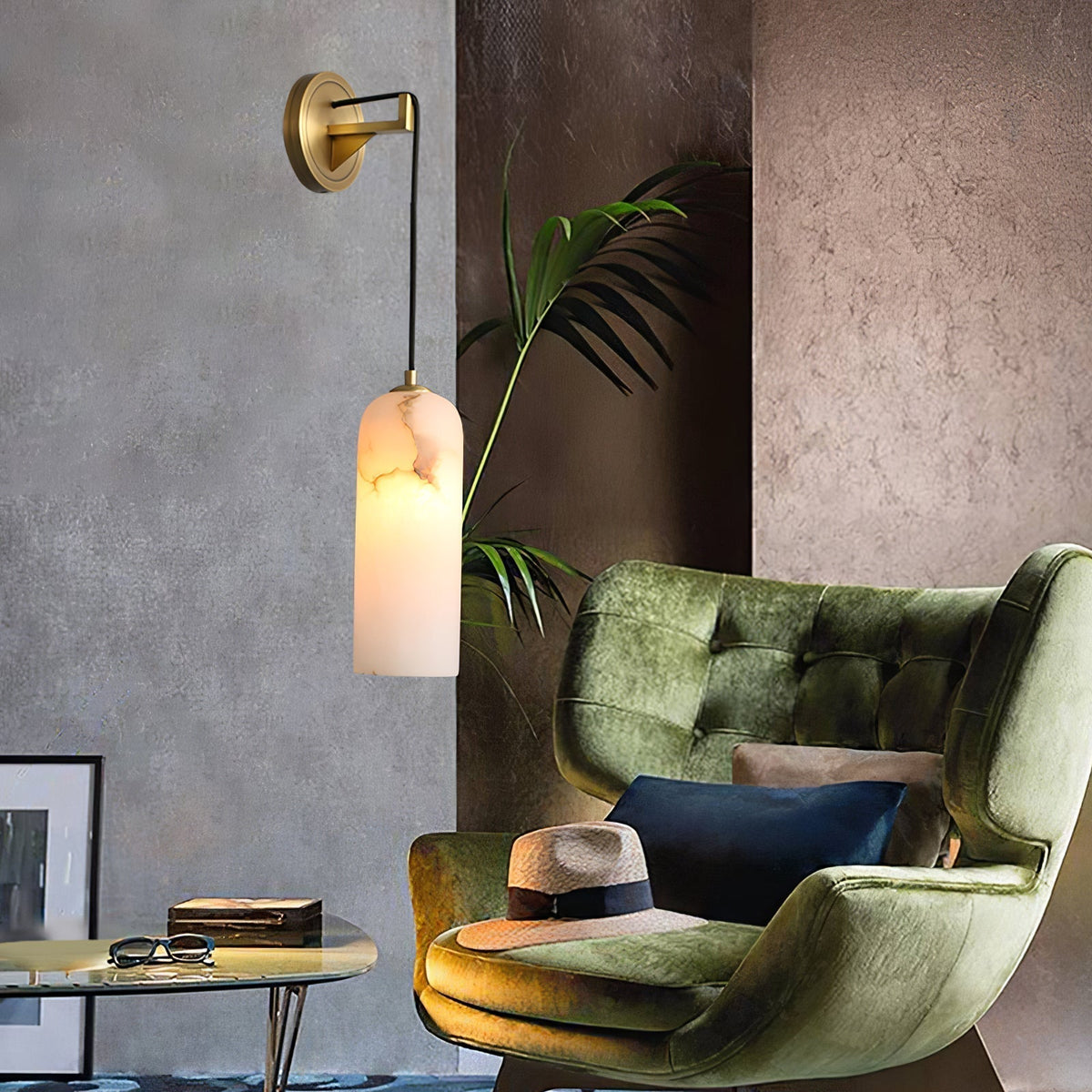Vaelara Pendant Alabaster Wall Light — product view 6