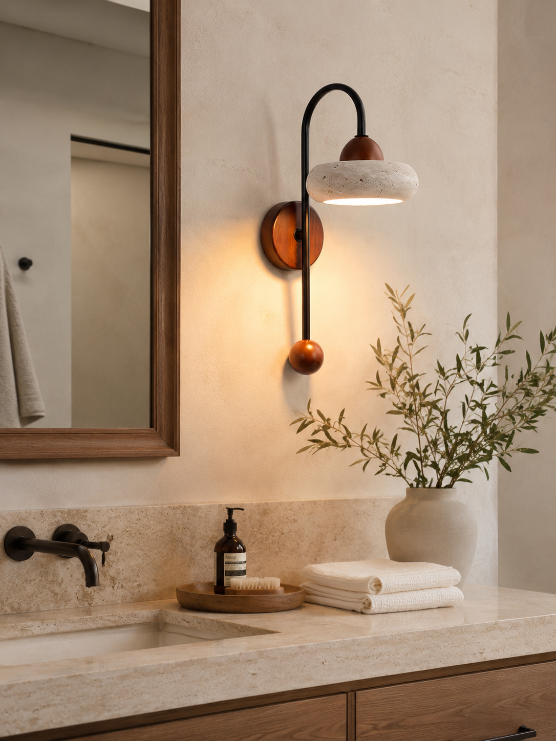 Morrison Travertine Wall Sconce — product view 6