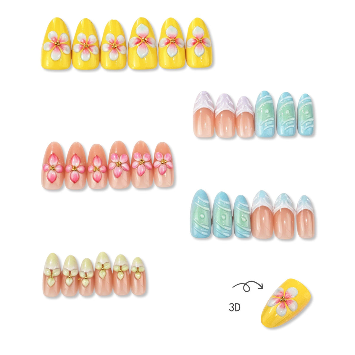 Floral Artistry Press-On Nail Set — product view 2