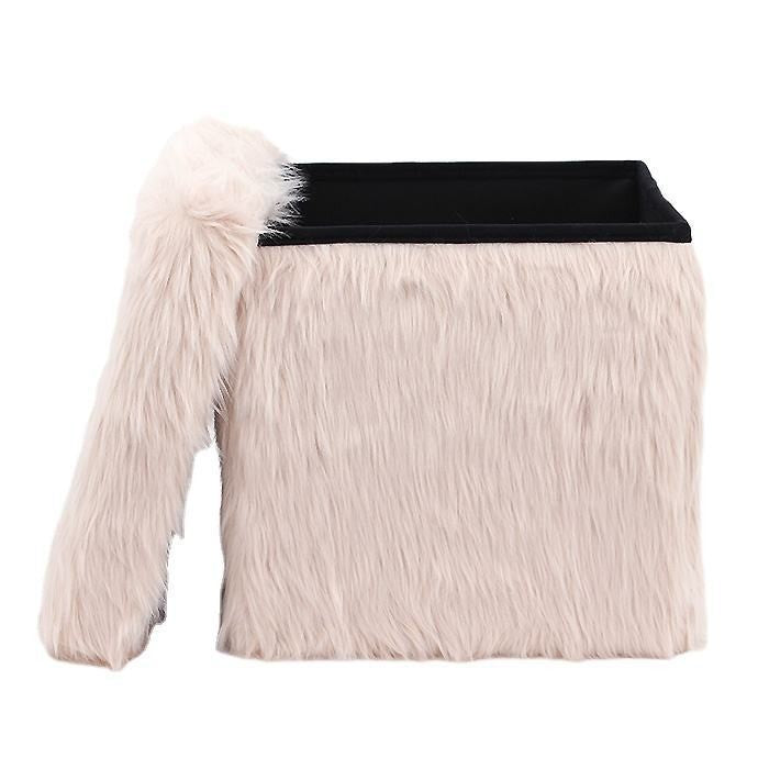 Decorative Plush Ottoman Bowlift — product view 3