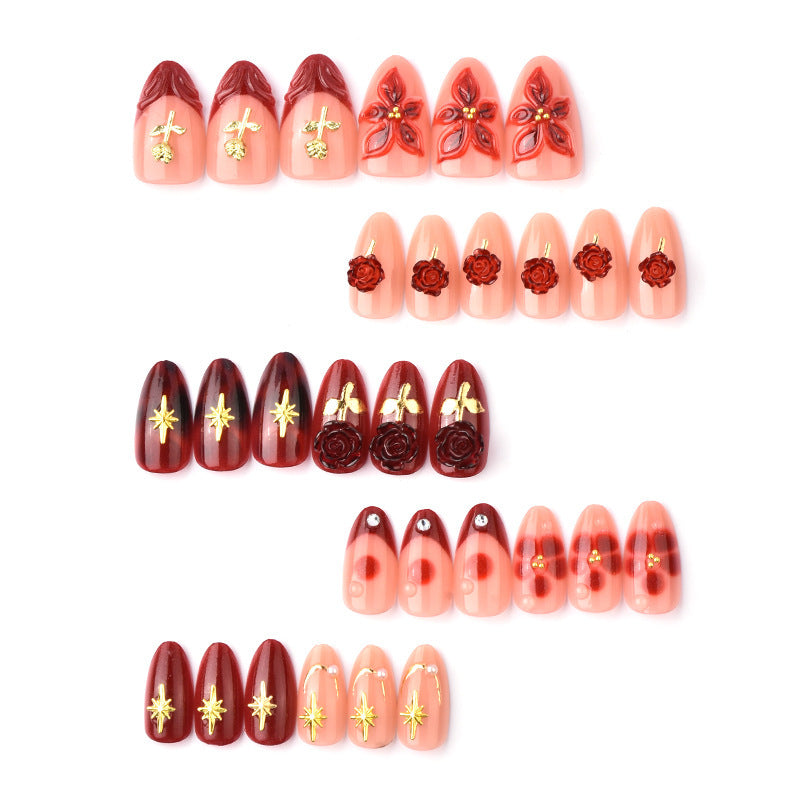 Elaborate Floral Design Press-On Nails — product view 3