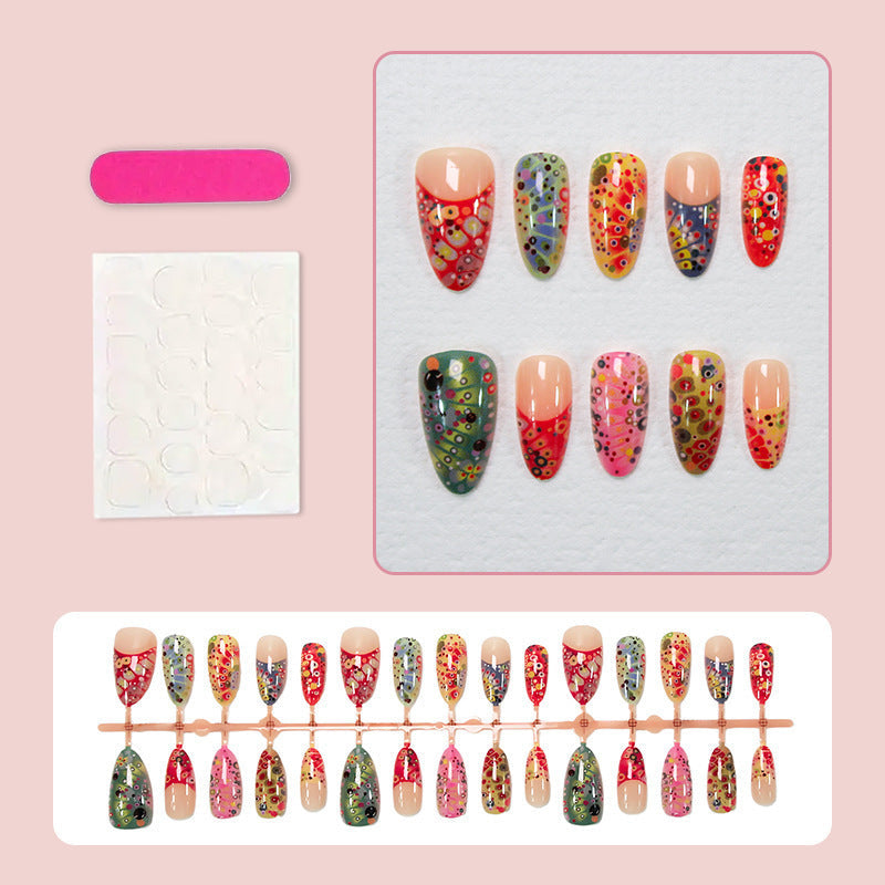 Artistic Colorful Decorative Press-On Nails — product view 3