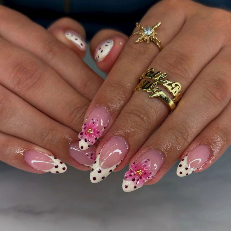 Floral Design Acrylic Press-On Nails — product view 1