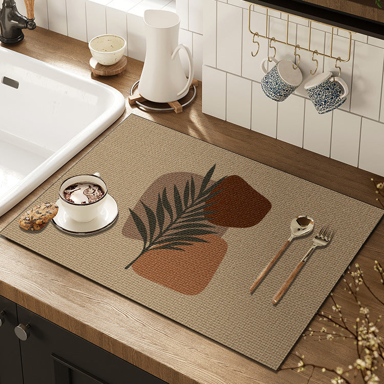 Artistic Floral Kitchen Mat Bowlift — product view 5
