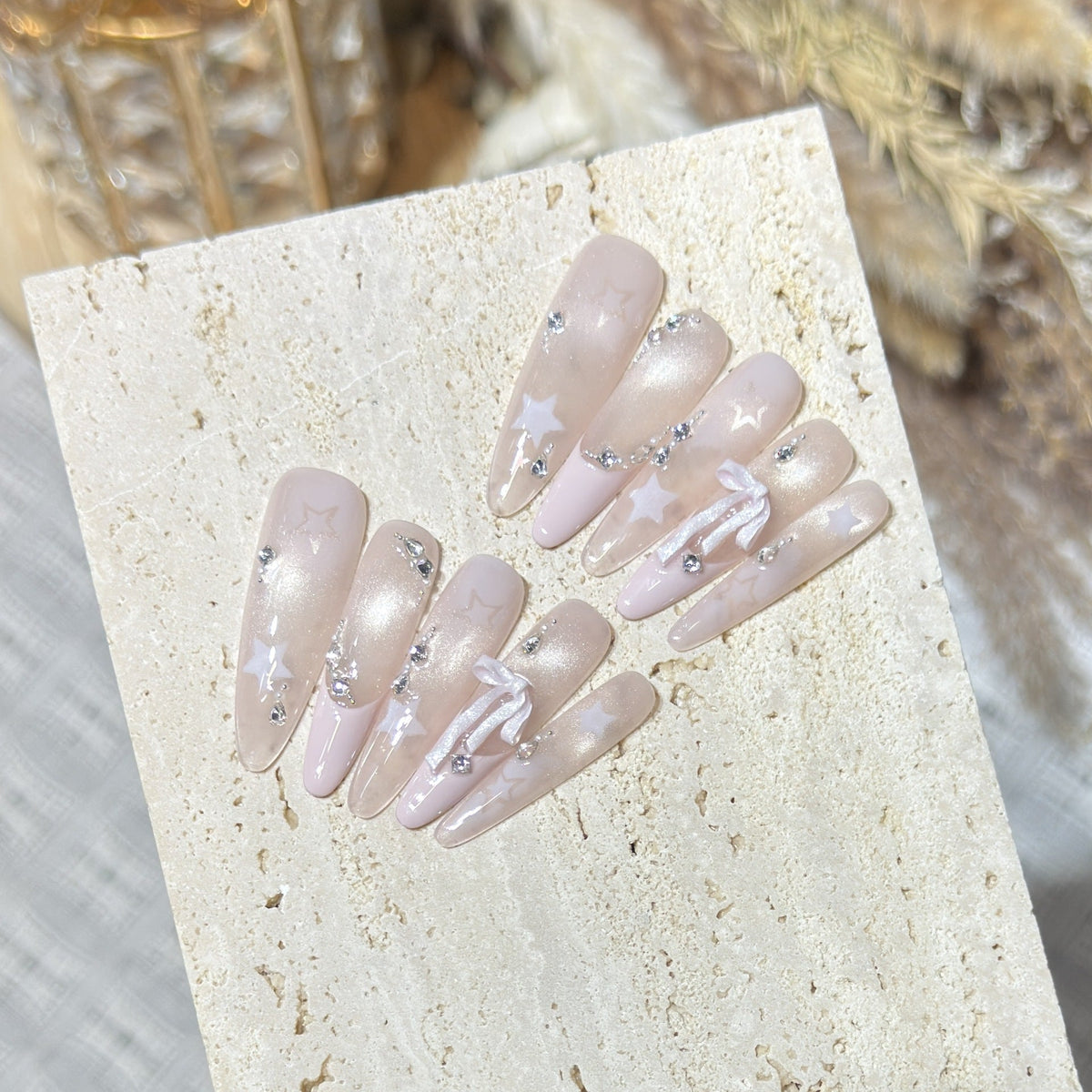 Decorative Starry Ombre Press-On Nails — product view 3