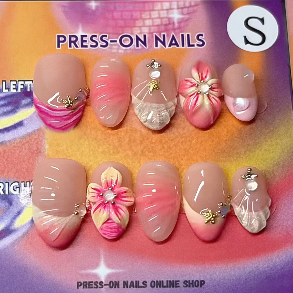 Decoratively Designed Press-On Nails — product view 6